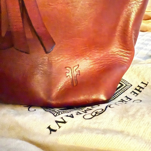 Brown Red FRYE Layla Concho Shopper Tote Bag - Picture 7 of 13